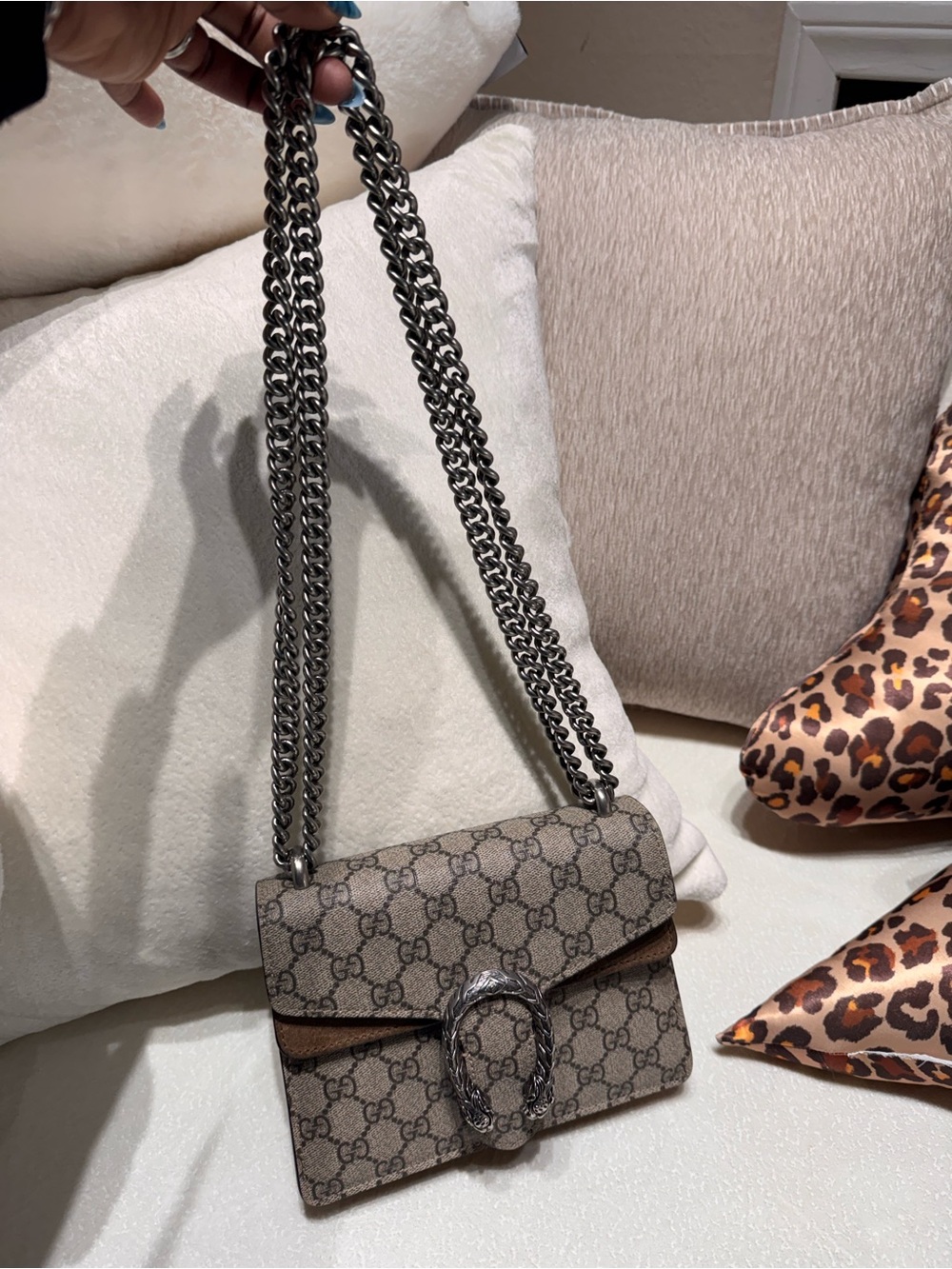 Authentic Gucci Beige GG Supreme Dionysus Bag